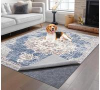 Almohadillas antideslizantes de 4 x 4 pies, 100 % impermeables, para todos los suelos y acabados, fieltro protector duradero para suelos de madera dura que mantiene las alfombras en su lugar, seguras