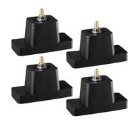 Almohadillas antivibración, 4 piezas Shock Absorbing Aislamiento Mats, Equipment Noise Control, 11 x 4,9 x 8 cm, Rubber Base Set, for Air Conditioners, Pool Pumps, Generators, Home, Apartment