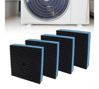 Almohadillas antivibración 4pcs 100x100x22.3mm, goma corcho compuesto EVA absorción de choque Mat con agujeros para la reducción de ruido del aparato