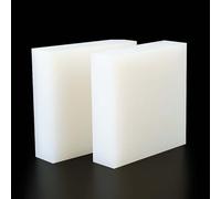 Almohadillas antivibratorias de goma, Almohadilla de goma silicona, 50 mm x, color blanco, 2-10 grosor, paquete 2(10mm)