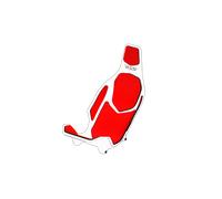 Almohadillas Asiento X1 Carbon Rojo