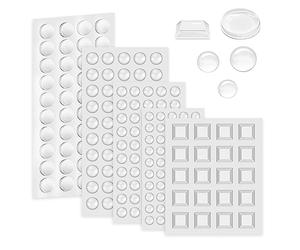 Almohadillas autoadhesivas de goma transparente, 202 topes de puerta de armario, almohadillas de parachoques para dejar de golpear, gafas, muebles y gabinetes