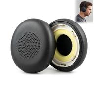 Almohadillas compatibles con Jabra Evolve2 65 (65MS 65UC USB)/Evolve2 40 (40UC 40MS USB)/Elite 45h, repuesto para auriculares y auriculares de espuma de piel proteica, suave, negro