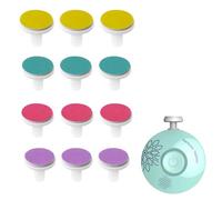 Almohadillas Cortaúñas Bebe Electrico,Almohadillas de Repuesto para Lima Electrica Uñas,Cabezas de Molienda de Reemplazo para Lima de Uñas para Bebé,4 Tamaños,12 Piezas
