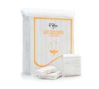 Almohadillas cuadradas de algodón cosmético suave de 3 capas para quitar maquillaje y esmaltes, sin pelusa