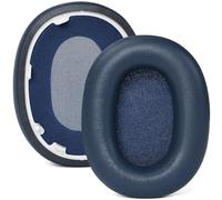 Almohadillas cubiertas de piel de proteína para SONY WH-1000XM5 con piel de oveja subyacente para un mejor contacto con la piel (azul 27B29)