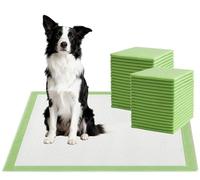 Almohadillas de Adiestramiento para Mascotas Extra Grandes 90x60cm, Mascotas Empapadores Desechables Verdes, Diseño de 5 Capas a Prueba de Fugas, para Perros/Cachorros/Gatos/Conejos (50 Piezas)