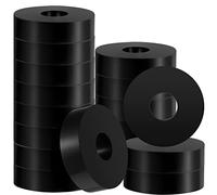 Almohadillas de aislamiento de goma de 1.5 pulgadas de diámetro exterior de 0.5 pulgadas de diámetro interior de 0.4 pulgadas de grosor, almohadillas de amortiguación de vibraciones mecánicas antivibraciones, arandela aislante de goma (16 unidades)