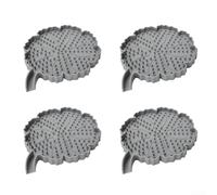 Almohadillas de aislamiento térmico de silicona, paquete de 4 manteles de mesa de 6.5 x 5.8 pulgadas, protectores anticalor para cuencos y tazas, resistentes al calor, uso en cocina y comedor (gris)