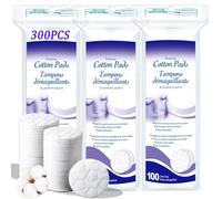 Almohadillas de algodón prémium para la cara, 400 unidades de almohadillas redondas desmaquillantes, 100% algodón orgánico puro y natural, almohadillas faciales sin pelusas, algodón limpiador (100