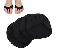 Almohadillas de antepié reutilizables, tela de panal Bola de cojines elástica de los pies almohadillas metatarsianas para mujeres Prevención del dolor alivio del dolor (Negro)