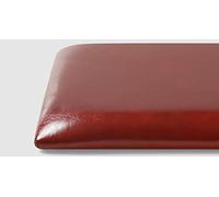 Almohadillas de asiento de cuero impermeables suaves y antideslizantes para uso en interiores y exteriores, almohadillas gruesas para sillas de color rojo cereza (25 x 35 cm)