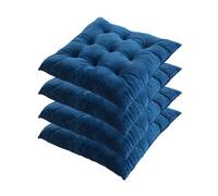 Almohadillas de Asiento, Paquete de 4 (40 x 40 x 7 cm), cómodas Almohadillas para Silla de Comedor, Cojines para Silla de Cocina con Lazos para jardín, Sala de Estar, jardín, Oficina, Patio