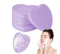 Almohadillas de belleza naturales: herramientas de cuidado de la piel en forma de corazón | Esponjas de cara cardíaca para la eliminación de maquillaje, rutina diaria de lavado, aplicación cosmé