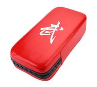 Almohadillas de Boxeo Punch Cuero de PU Muay Thai MMA Artes Marciales Boxeo Karate Taekwondo Target Punching Bag Pad Escudo de Entrenamiento(Red)