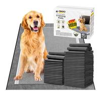 Almohadillas de cachorro de carbn Croci con pestaas adhesivas de 28x34in almohadillas extra grandes de orinera para perros con control de olor sp