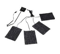 Almohadillas de Calefacción Eléctrica de Ropa USB, Almohadilla de Calor de Fibra de Carbono Ajustable de 3 Niveles Hoja de Calentador Juego de Paños de Camping de Invierno Reemplazo para Chalecos Chaq