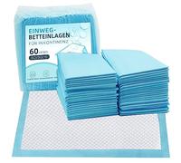 Almohadillas de Cama Desechables para incontinencia,60x90cm, 60 Unidades, Desechables, para Adultos, ultraabsorbentes, 45 g, Resistentes a Granel, incontinencia, Almohadillas para pañales Desechables