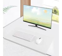 Alfombrilla de escritorio de cuero de lujo, alfombrilla de escritorio impermeable, alfombrilla de mouse con protector de bordes, alfombrilla de mesa para computadora portátil/oficina/hogar, 80 x 40