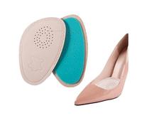 Almohadillas de cuero para tacones altos, látex grueso, antideslizante, plantillas súper suaves, alivio del dolor, insertos para el cuidado de los pies (redondas)