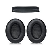 Almohadillas de cuero y tela para la cabeza para Sennheiser HD200, cubiertas de espuma viscoelástica para auriculares