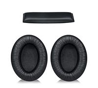 Almohadillas de cuero y tela para la cabeza para Sennheiser HD200, cubiertas de espuma viscoelástica para auriculares