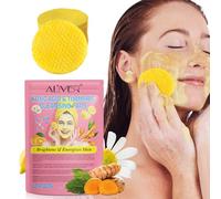 Almohadillas de cúrcuma y ácido kójico, almohadillas exfoliantes de espuma de cúrcuma Almohadillas limpiadoras de cúrcuma para rostro y cuerpo, 40PCS