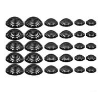 Almohadillas de drenaje de malla negra 20 o 30 piezas (mezcla) | Material PP reforzado, resistente a la deformación, diseño reutilizable, paquete de 20 piezas, color negro