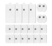 Almohadillas de electrodo autoadhesivas, almohadillas de repuesto TENS, 20 almohadillas de electrodo autoadhesivas de varios tamaños, juego de almohadillas TENS reutilizables