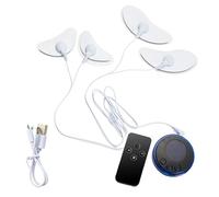 Almohadillas de electrodo facial, masajeador facial con almohadillas de parche, 8 modos estimulador muscular de la cara, dispositivo de elevación de microcorriente de 19 velocidades para adelgazar y