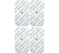 Almohadillas de electrodos TENS Electrodos autoadhesivos de 10 x 5 cm con conexión de Perno (4 Piezas) compatibles con máquinas tens Beurer y Sanitas