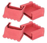 Almohadillas de Escalera de Goma Antideslizantes Rojas, 4 Piezas