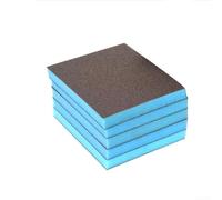 Almohadillas de esponja de espuma flexible para lijar, 5 unidades, bloques de pulido de papel de lija húmedo y seco, grano 80-220, abrasivo de doble cara para uso reutilizable