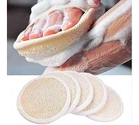 Almohadillas de esponjas (Paquete de 5) - Esponjas Exfoliantes - Material Luffa Natural - Producto esencial para el cuidado de la piel - Para ducha/baño - Textura fibrosa