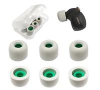 Almohadillas de espuma para auriculares Sony WF-1000XM4/WF-C500 de repuesto para Sony LinkBuds S WF-1000XM3, 3 pares, color gris medio