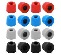 Almohadillas de espuma viscoelástica arrderly, 16 unidades, rojo, azul, negro, gris plateado, compatibles con auriculares y audífonos