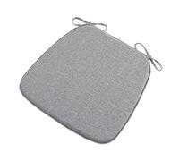 Almohadillas de espuma viscoelástica con lazos de 18 pulgadas, cojines antideslizantes para sillas de comedor, juego de 4 fundas de cojín de asiento lavables, cómodas almohadillas grises para silla de