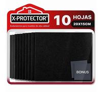 Almohadillas de Fieltro X-PROTECTOR - 10 pz Fieltro Adhesivo Premium 20 x 15 cm Negro - Protectores de Suelo para Muebles - Tapones para Patas de Sillas