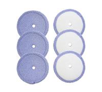 Almohadillas de fregona lavables y de microfibra, compatibles con EVERYBOT,Edge RS700 RS500, accesorio de repuesto de paños de fregona Robot, 6 uds.