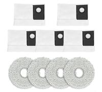 Almohadillas de fregona para Eureka J15 Max Ultra, kit de repuesto de 9 piezas con 4 paños lavables y 5 bolsas de polvo para robot aspirador