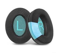 Almohadillas de gel refrescante para auriculares Bose QC25 para auriculares Qc35 QC45, almohadillas de espuma viscoelástica suave con cubierta de piel de proteína para sesiones largas, color azul, 9 x