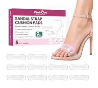 Almohadillas de gel transparentes para correas de sandalias, 5 pares | Protector de ampollas y alivio del dolor, invisible, reutilizable, para tacones altos, sandalias y zapatos planos