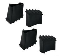 Almohadillas de goma antideslizantes para patas de escalera, 4 piezas, fundas de repuesto negras compatibles con escaleras telescópicas plegables de 2,5 x 5 cm para mayor seguridad y protección del