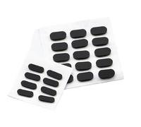 Almohadillas de goma de silicona autoadhesivas antideslizantes de 1,5mm de espesor, protectores de alfombrilla ovalados a prueba de golpes for Base de teclado y gabinete, 10 Uds. ( Color : 3x1.5mm(10P
