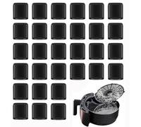 Almohadillas de Goma para Freidora de Aire,30 PCS Cubierta Protectora Universal de Silicona, para Patas de Goma para Sartén de Freidora de Aire (Negro)