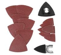 Almohadillas de Lija Triangulares de Papel Abrasivo,Kit de lijado oscilante Herramienta de Pulido Multifuncional Para Lijar,Pulir,Eliminar óxido,Lijar Joyas de Jade