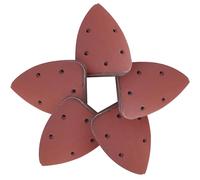 Almohadillas de lijado para lijadora de detalle, 140 mm, 90 unidades, sin polvo, 5 agujeros, triangulares, almohadillas de lijado para hojas de lija de ratón, surtidos, grano