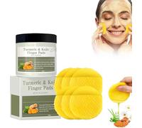 Almohadillas de limpieza de ácido kójico y cúrcuma, almohadillas de limpieza de ácido kójico de cúrcuma, esponjas faciales comprimidas para limpieza y exfoliación, equilibrio de agua y aceite de la