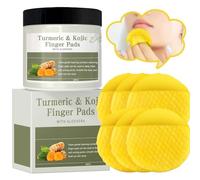 Almohadillas de limpieza de ácido kójico y cúrcuma, almohadillas de limpieza de ácido kójico de cúrcuma, esponjas faciales comprimidas para limpieza y exfoliación, equilibrio de agua y aceite de la