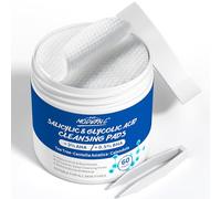 Almohadillas de Limpieza Facial con áCido SalicíLico y áCido GlicóLico, Discos Exfoliantes de áRbol de Té, ExfoliacióN, Control de Grasa, EliminacióN de Puntos Negros y Acné